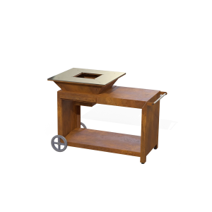 Grelhador Aço Corten ARCA com Carrinho