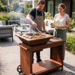 Grelhador Aço Corten ARCA com Carrinho