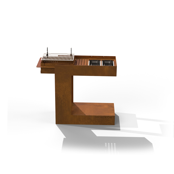 Grelhador Aço Corten modular Área de Preparação ou quente/frio