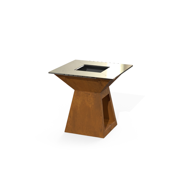 Grelhador Aço Corten UXOR MAXI com Lenheiro
