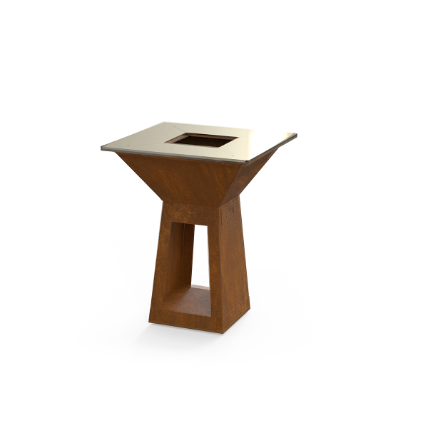 Grelhador Aço Corten UXOR MIDI com Lenheiro