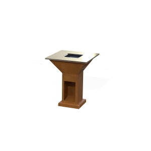 Grelhador Aço Corten UXOR STILI com Lenheiro